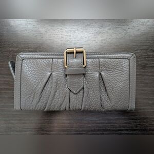 Cole Haan | Hazelle II Slim Zip Leather Wallet | Dark Grey